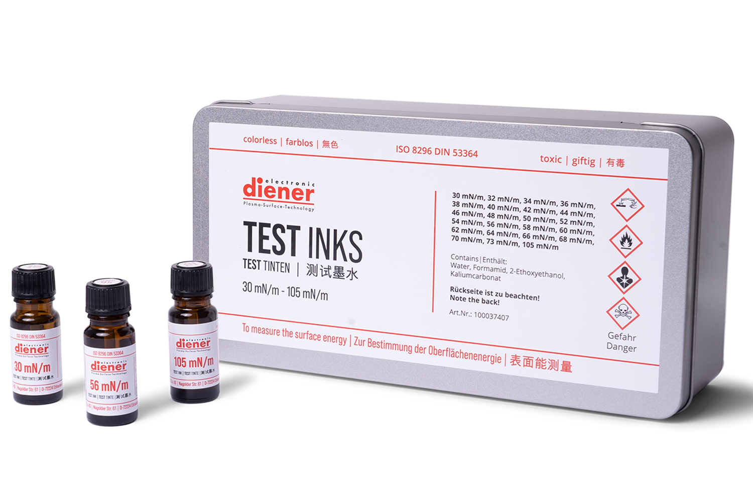 Test Tinten (Testtinten) Set 23 farblos giftig Test Tinten (Testtinten) Set 23 farblos giftig