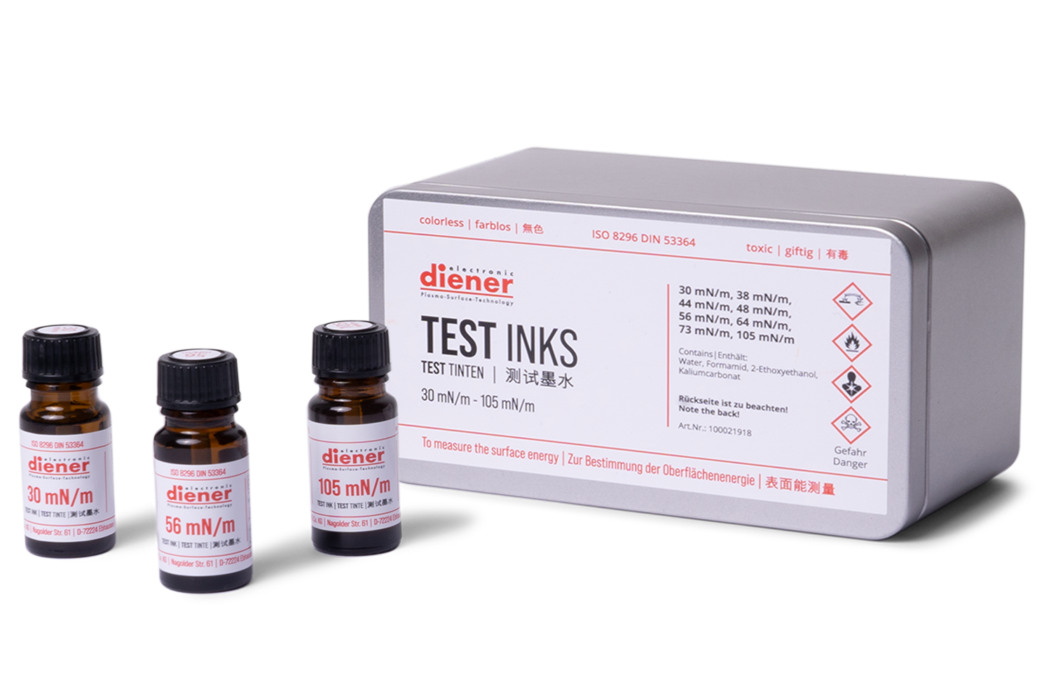 Test Tinten (Testtinten) Set 8 farblos giftig Test Tinten (Testtinten) Set 8 farblos giftig
