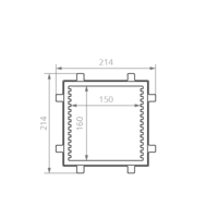 Innenansicht der Vakuumkammer VC P150X160 mit ca. Maßen
