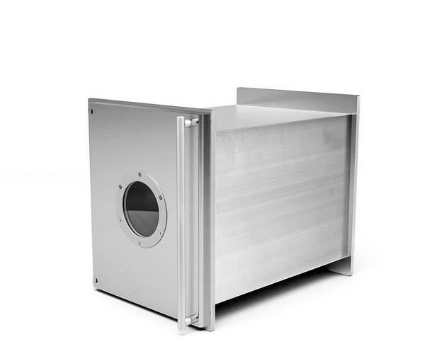 Aluminium Vakuumkammer speziell für Hochvakuum in individueller Länge, 400 mm x 400 mm