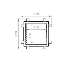 Vakuumkammer technische Zeichnung VC P110x120 Profil