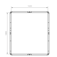 Technische Zeichnung Kammerprofil VC M1600x1800
